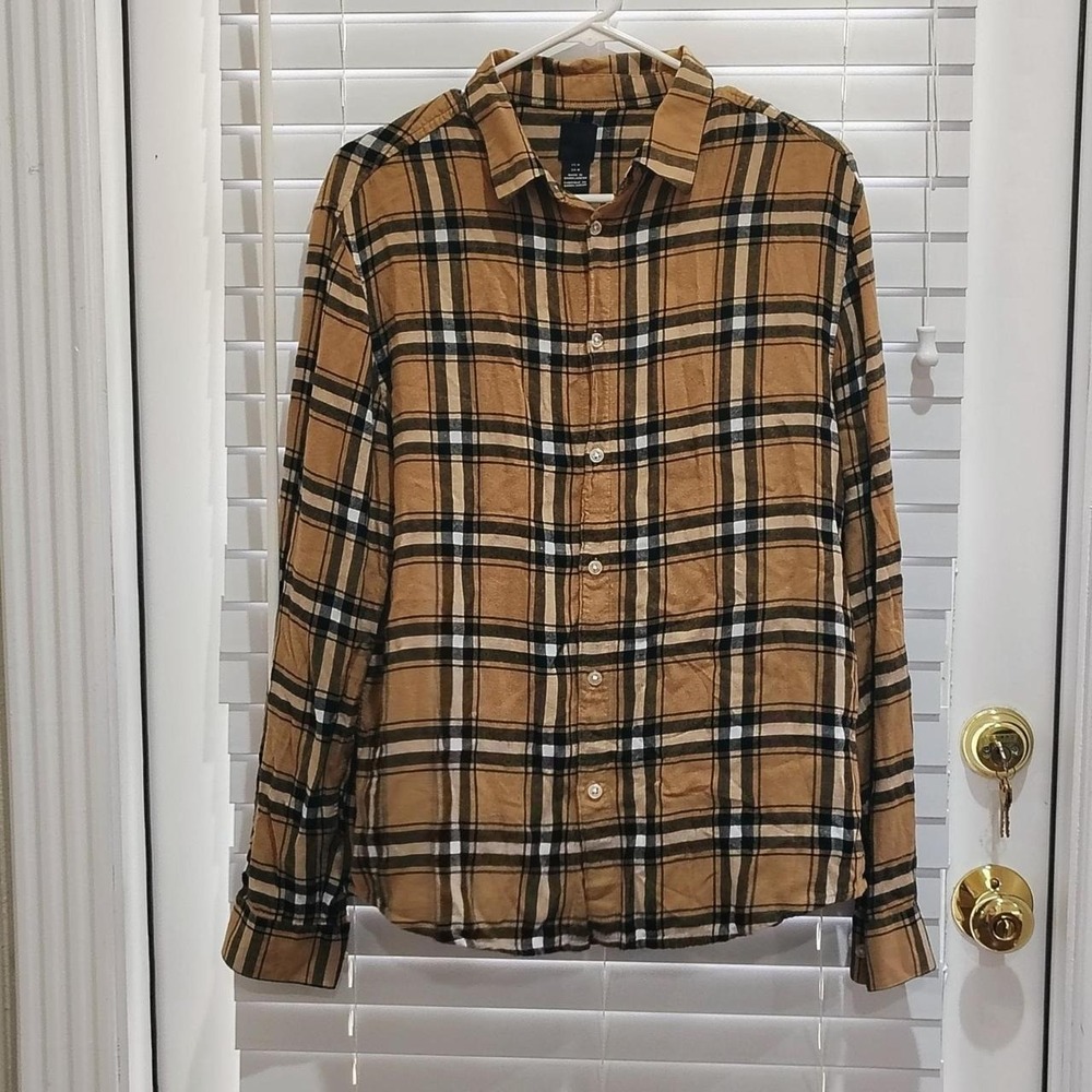 Granola Plaid Button Down Womens M GRUNGE FALL RUSTIC CABINCORE FESTIVAL 90S